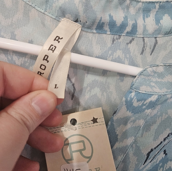 NWT! Roper Blue And White W3stern Blouse! - Picture 3 of 6